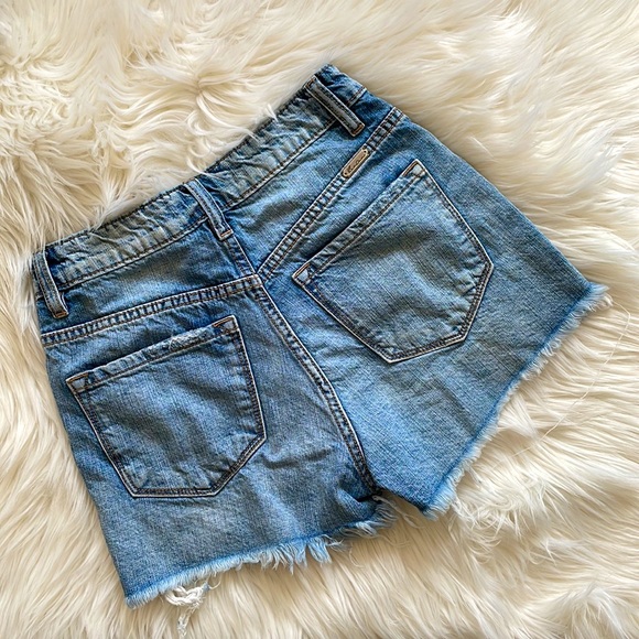 KanCan High Waist Cutoff Denim Shorts Blue XS - Picture 2 of 7